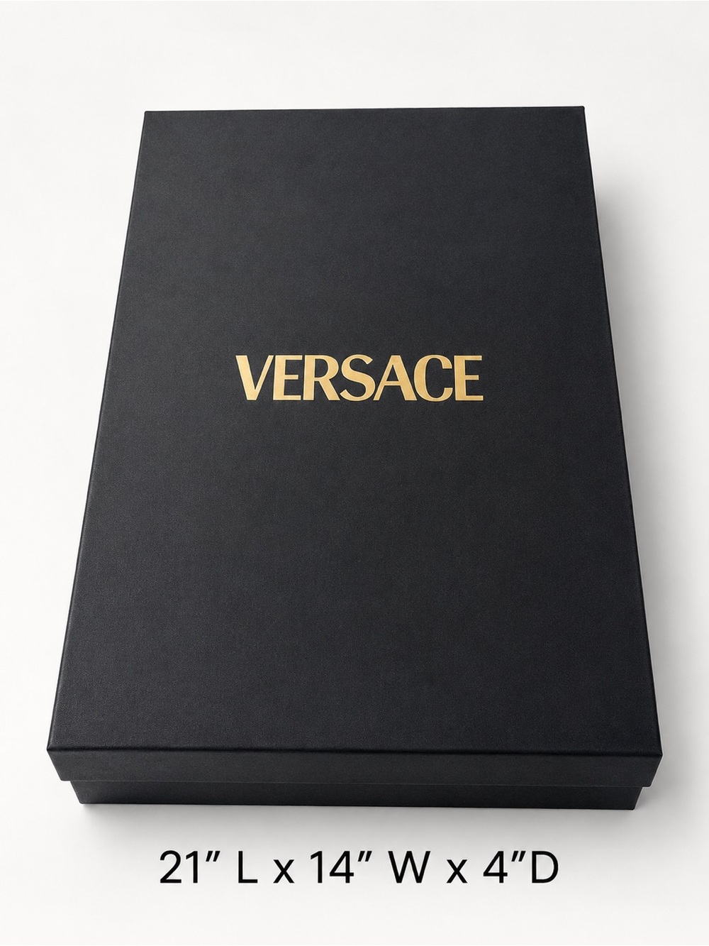 Versace Large Black Gift Box with Gold Lettering